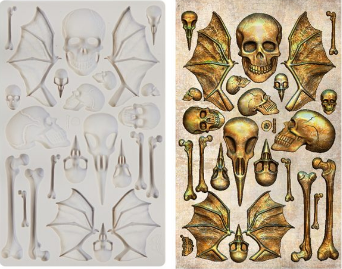 Finnabair – Molds – Wings and Bones – 1 pc, 5×8 in