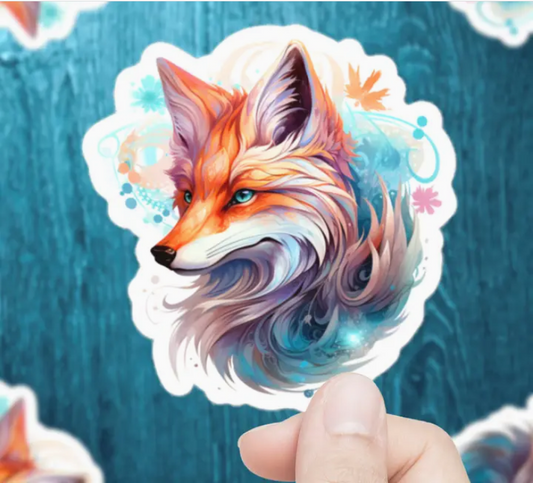 Colorful Fox Sticker