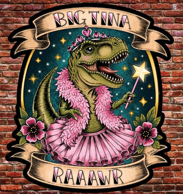 Big Tina 4" Vinyl Sticker