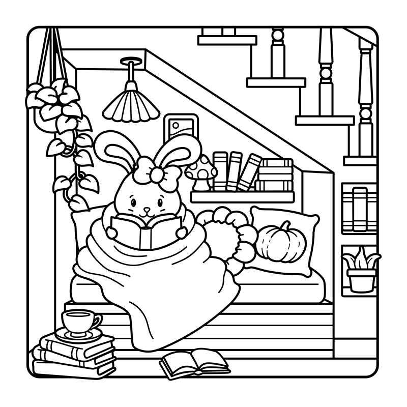 Comfy Fall Coloring Book by