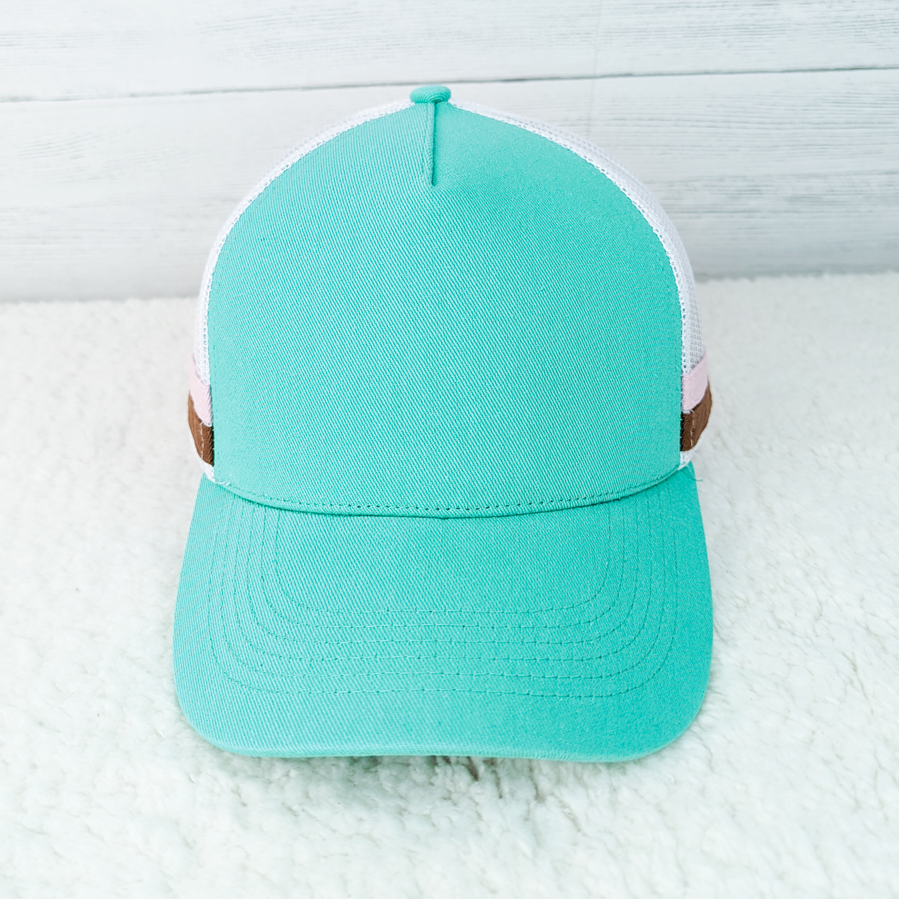 Turquoise Trucker Style Hat