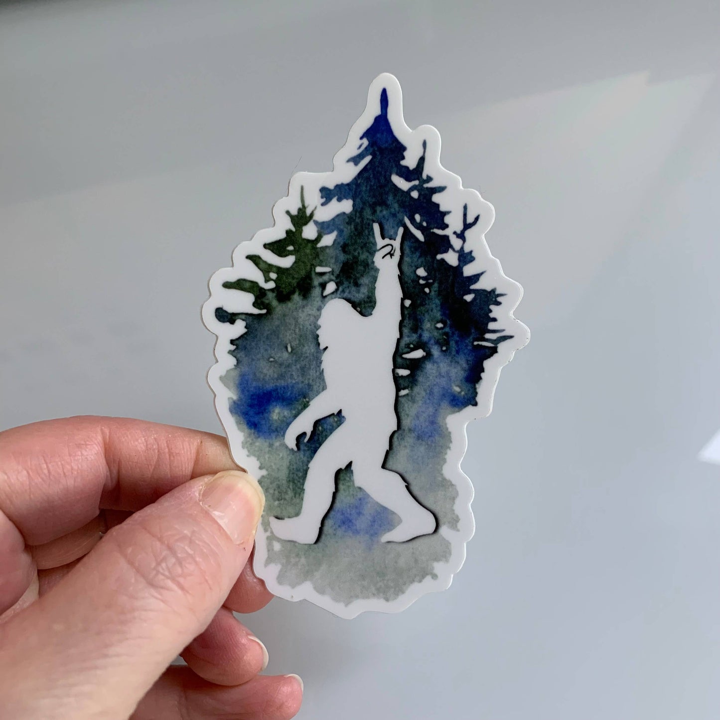 Big Foot Decal, Sasquatch Watercolor Sticker