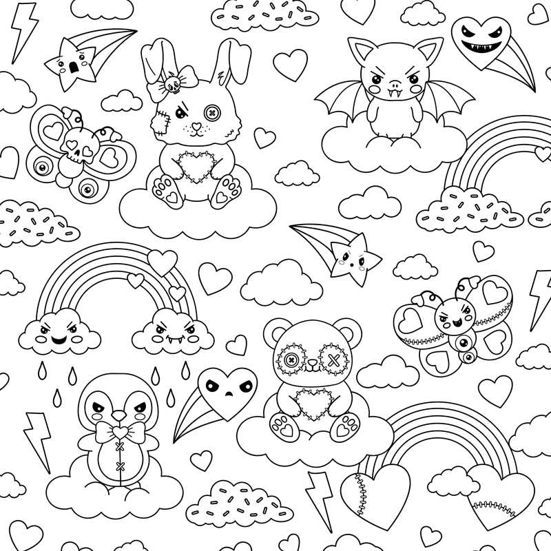 Creepy Cute Love Coloring Book by