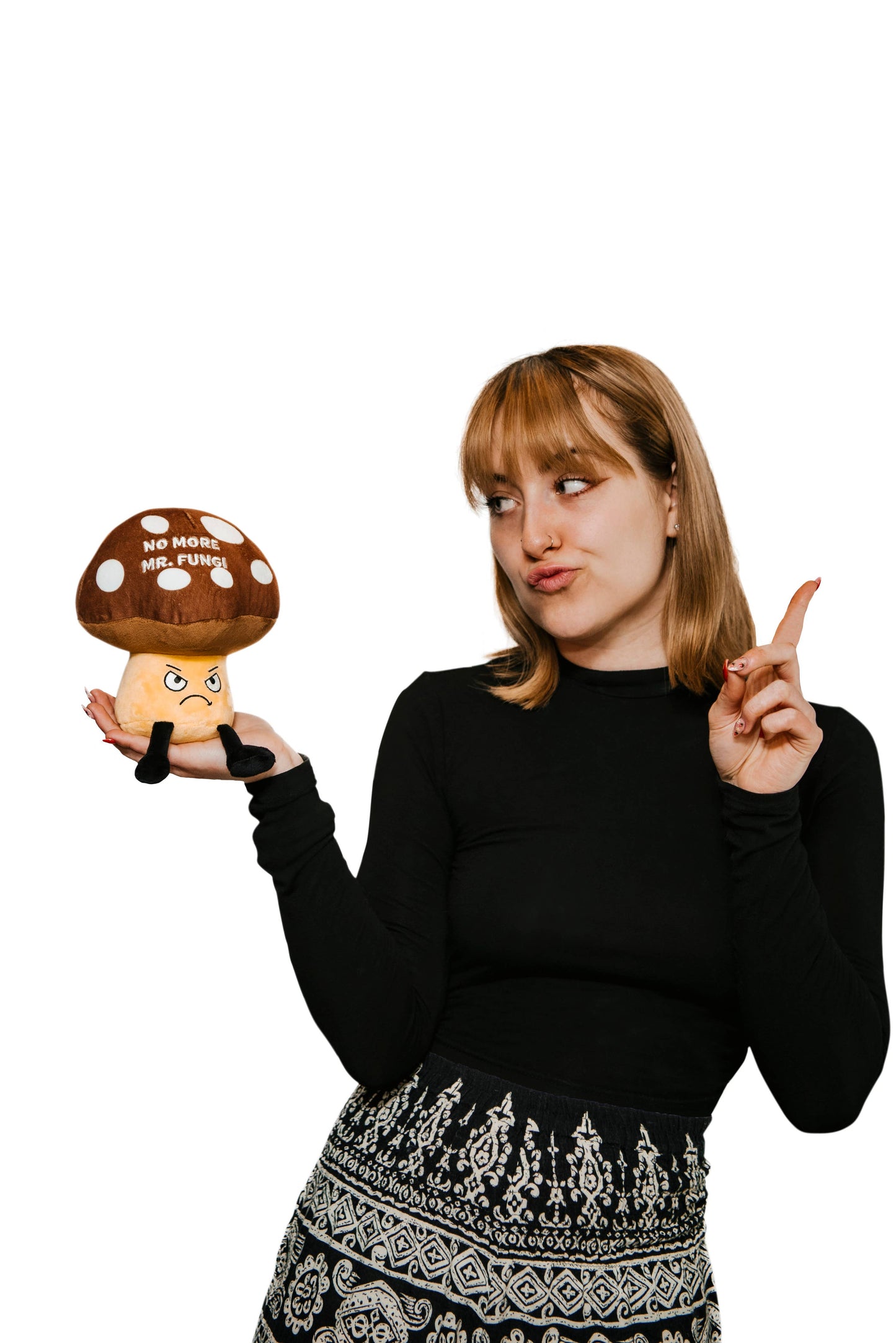 Plush Mushroom No More Mr Fungi Soft Cuddly Toy Funny Cute