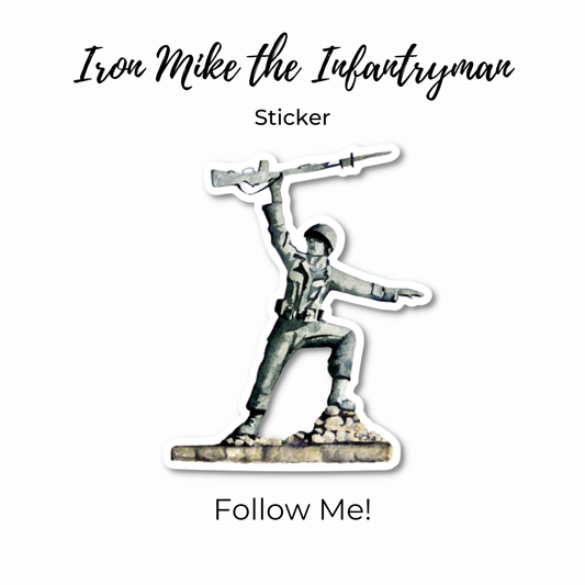 Iron Mike the Infantryman, Military Statue Sticker