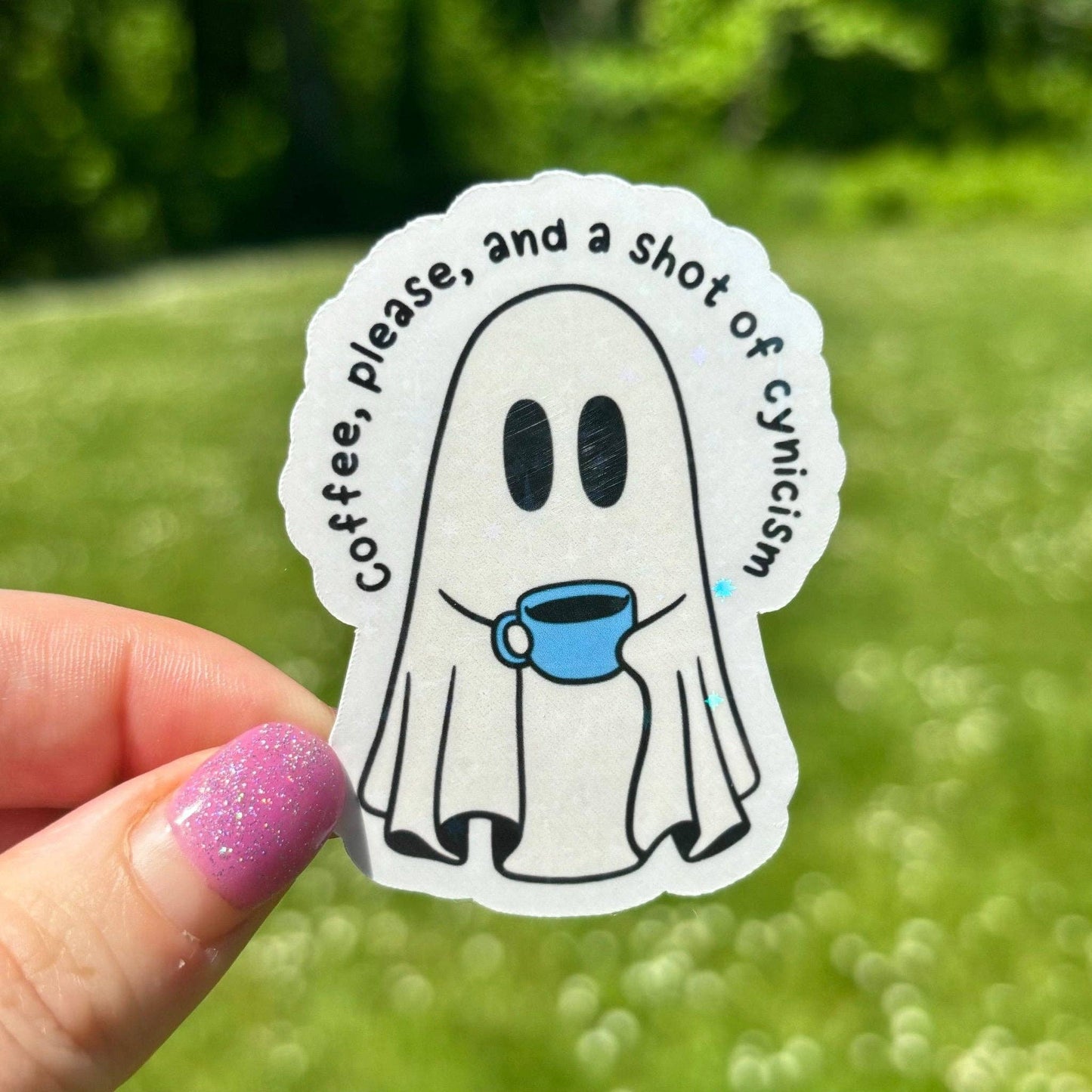 Coffee with a Shot of Cynicism GG Quote Sticker