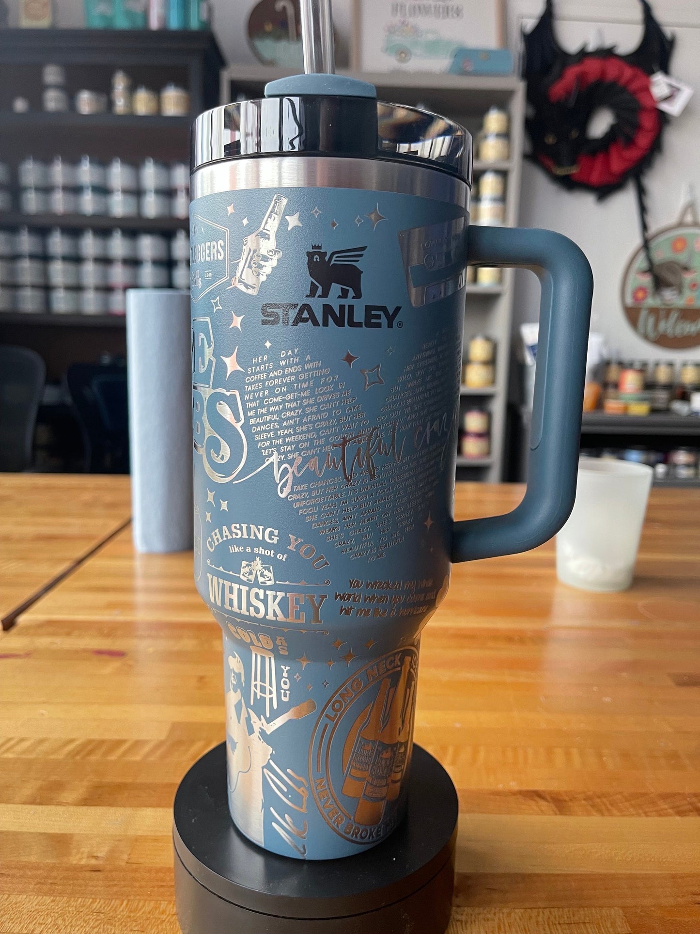 Country Singer Luke 40oz Tumbler Laser Stanley Authentic Handle
