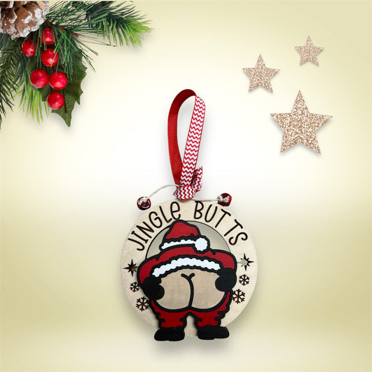 Jingle Butts - Santa Ornament