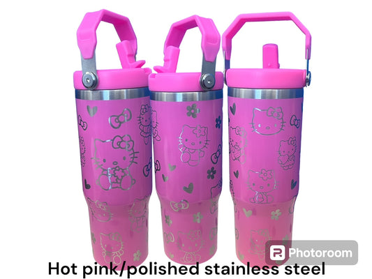 30oz Hello Kitty 2 laser engraved Tumbler