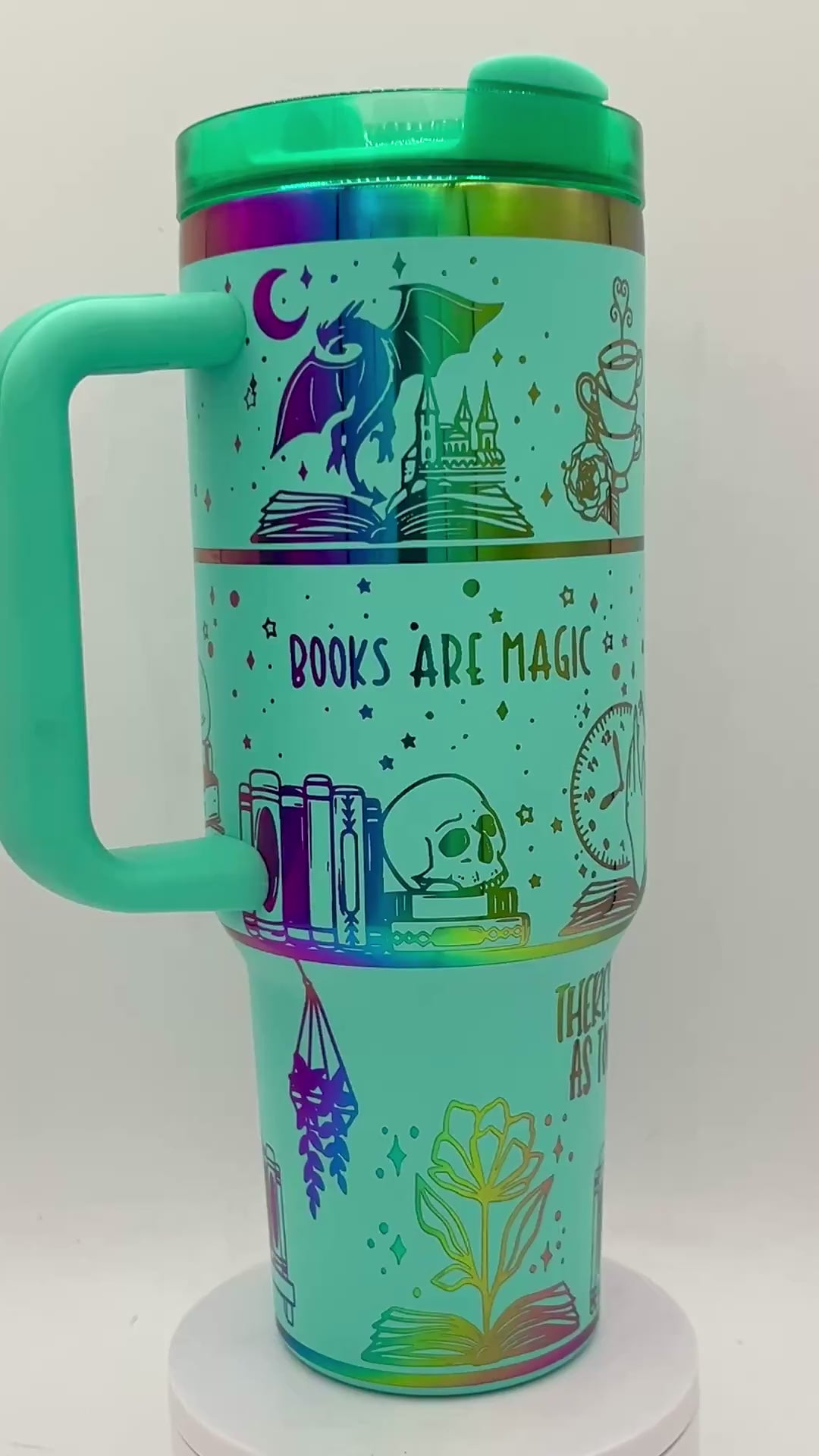 Book lovers - Books are Magic - laser engraved digital file svg - HP - Magical - floral - 3 shelf - cat - dragons - romance - fantasy - romantasy