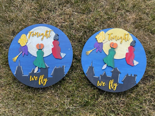 Trio of Witch Sisters Doorhanger