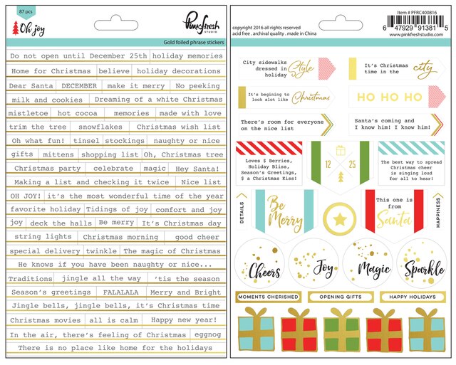 Oh Joy - Gold Foiled Phrase stickers