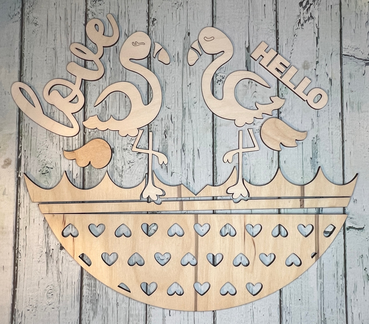 Flamingo Love - DIY Blank Wood Round Kit