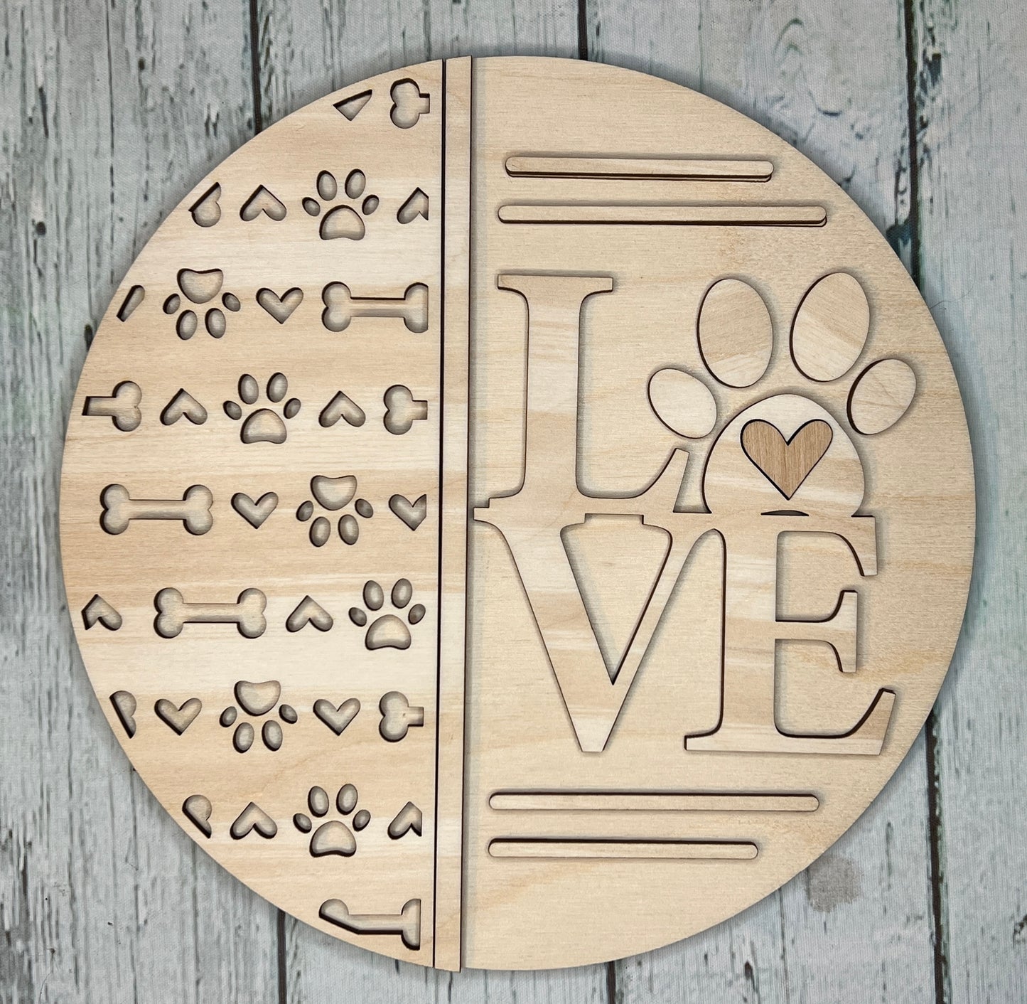 Pet love DIY Blank Wood Round