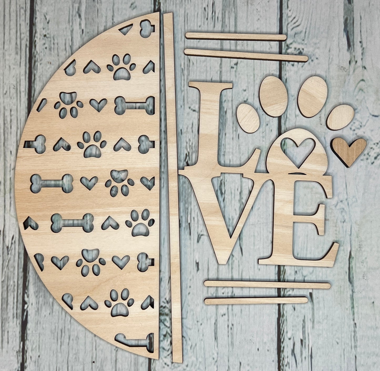 Pet love DIY Blank Wood Round