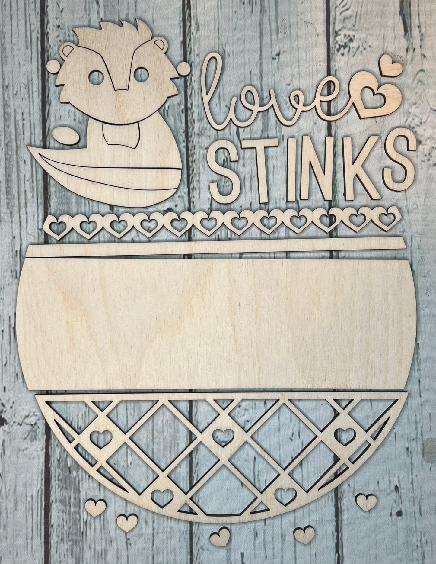 Love Stinks - DIY Blank Wood Round