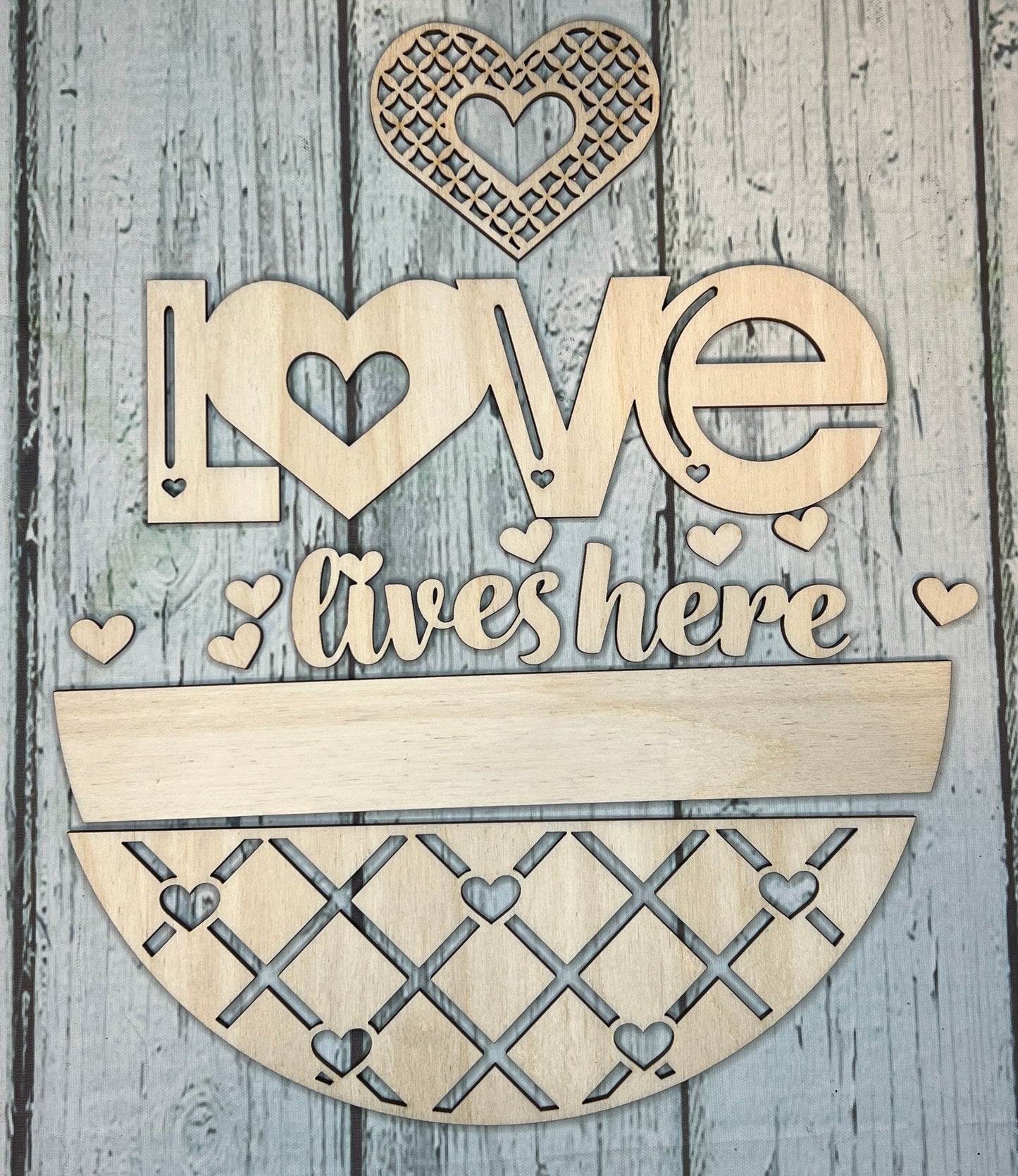 Love Lives Here - DIY blank Wood Sign