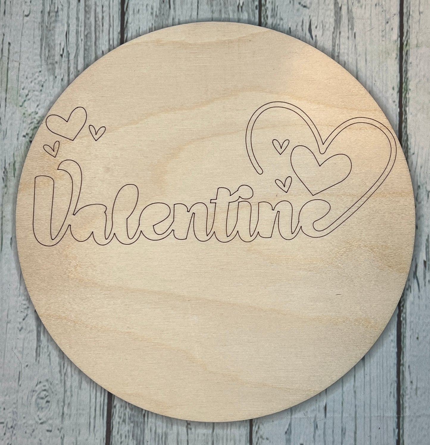 Hello Valentine - Swirl - DIY Wood Blank Sign