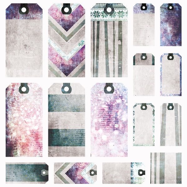 Northern Lights - Tags 12x12
