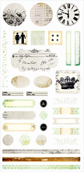 Lost n Found - Elements Stickers 6x12
