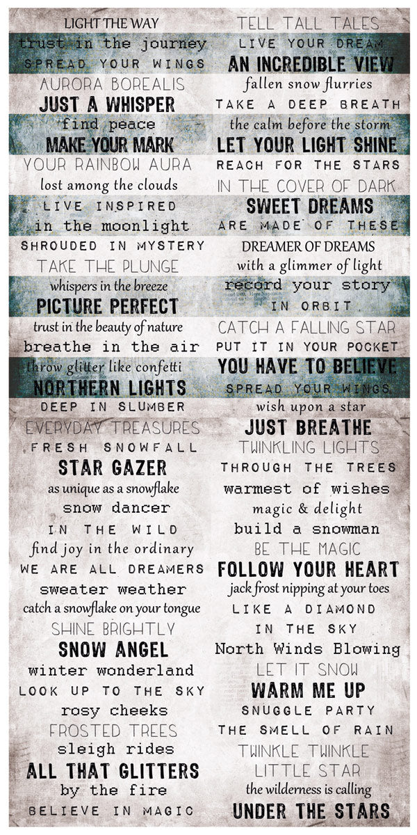 Northern Lights - Word Stickers 6x12