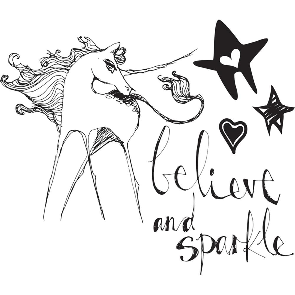 Unicorn sparkle Stamp Set by Jane Davenport