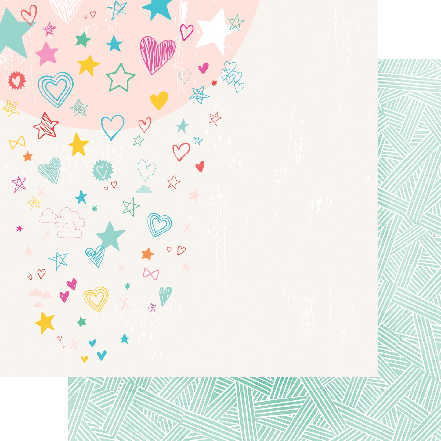 Clouds - Cross Hatch/Confetti Circle