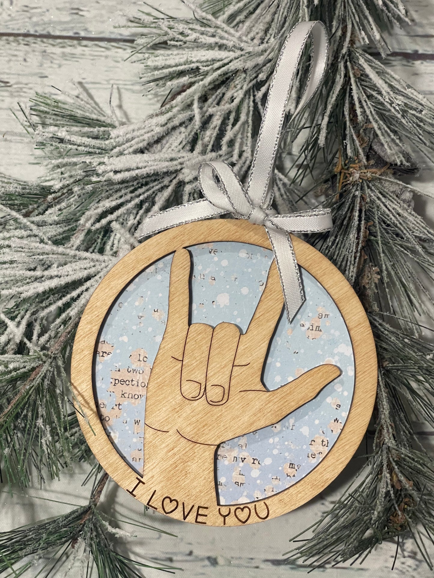 "I Love You" ASL Ornament