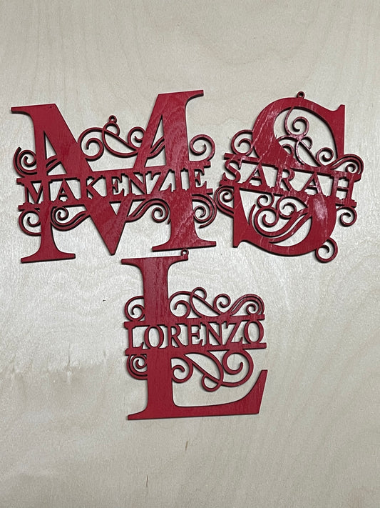 Monogram Name Ornament