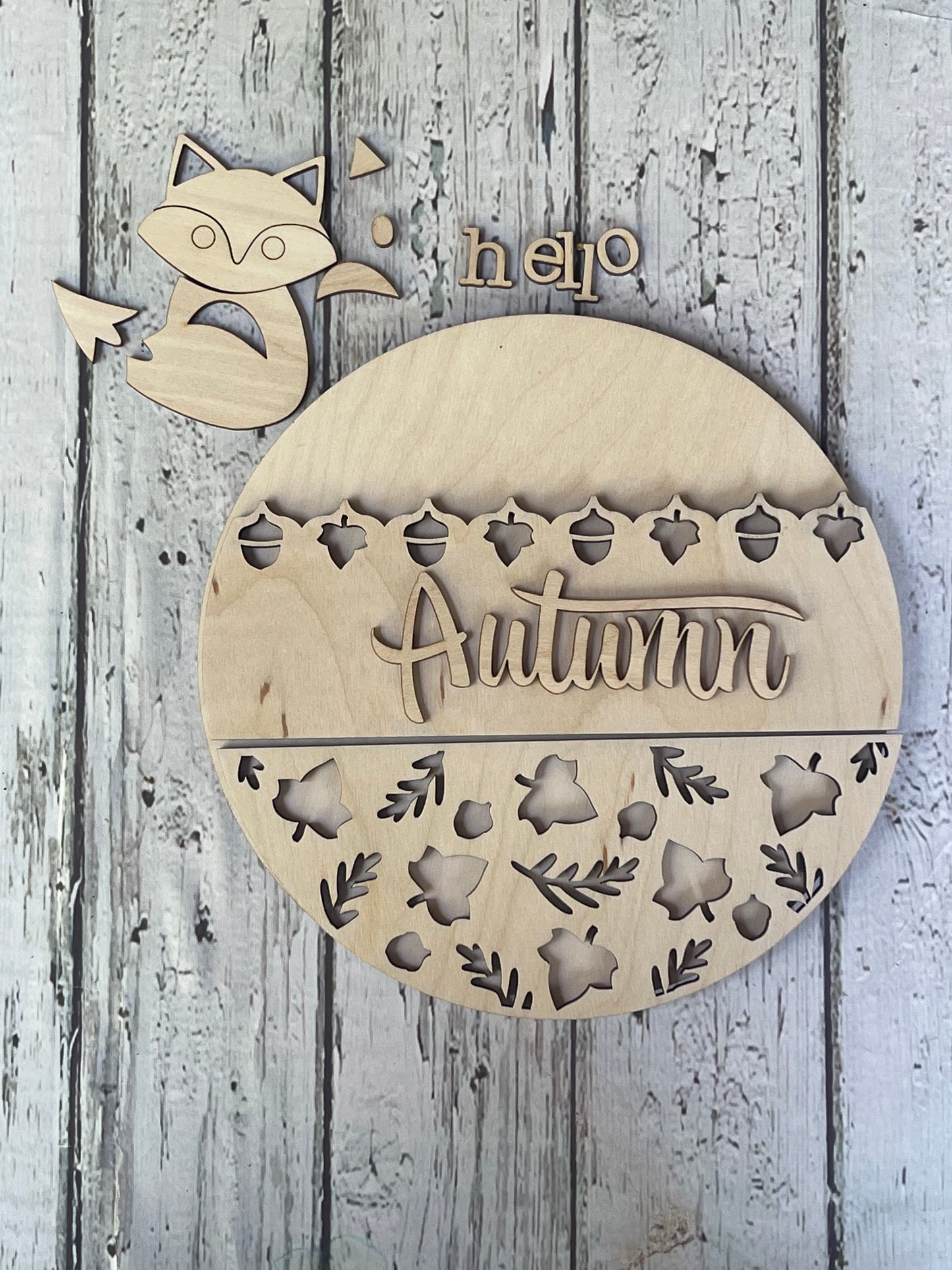 Hello Autumn Fox Blank DIY