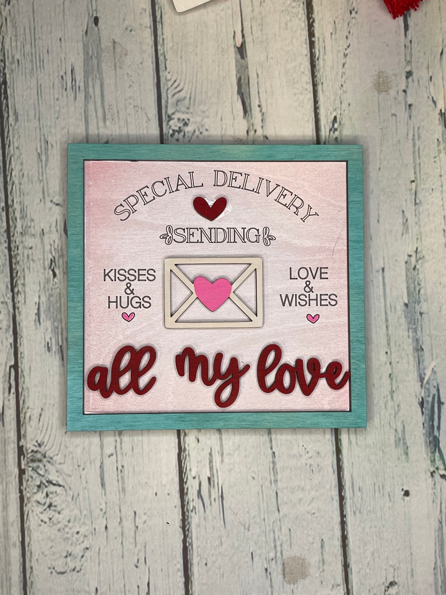 Farmhouse Truck Air Balloon Valentine Tier Tray
