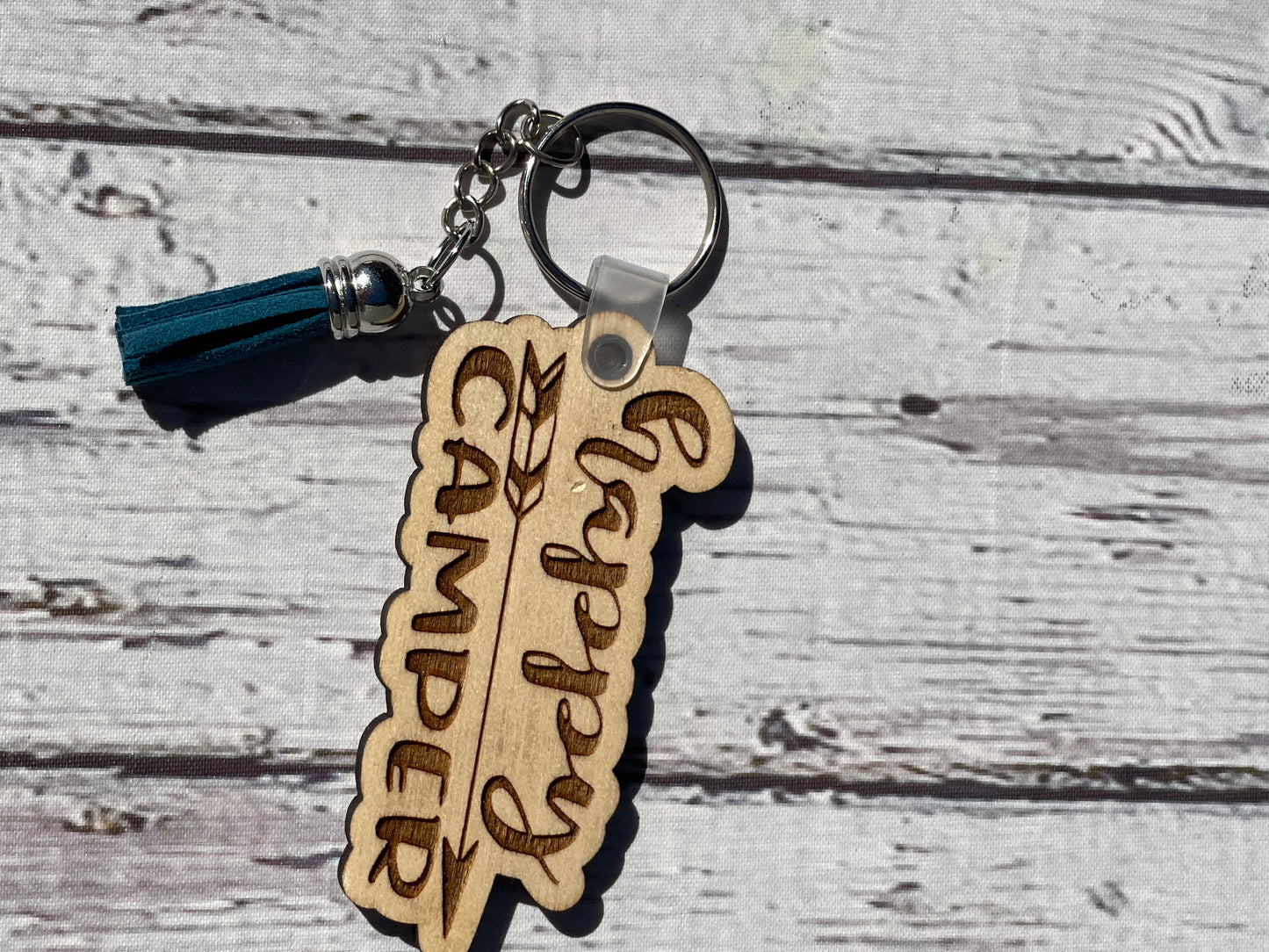 “Happy Camper” keychain