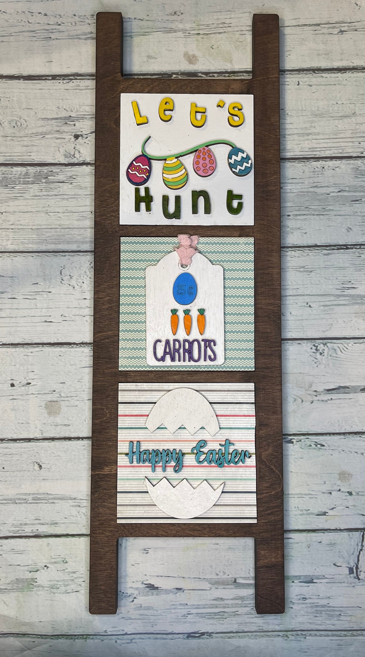 Spring themed Ladder Inserts Paint Party