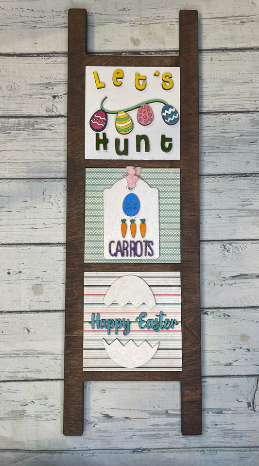 Spring themed Ladder Inserts Paint Party