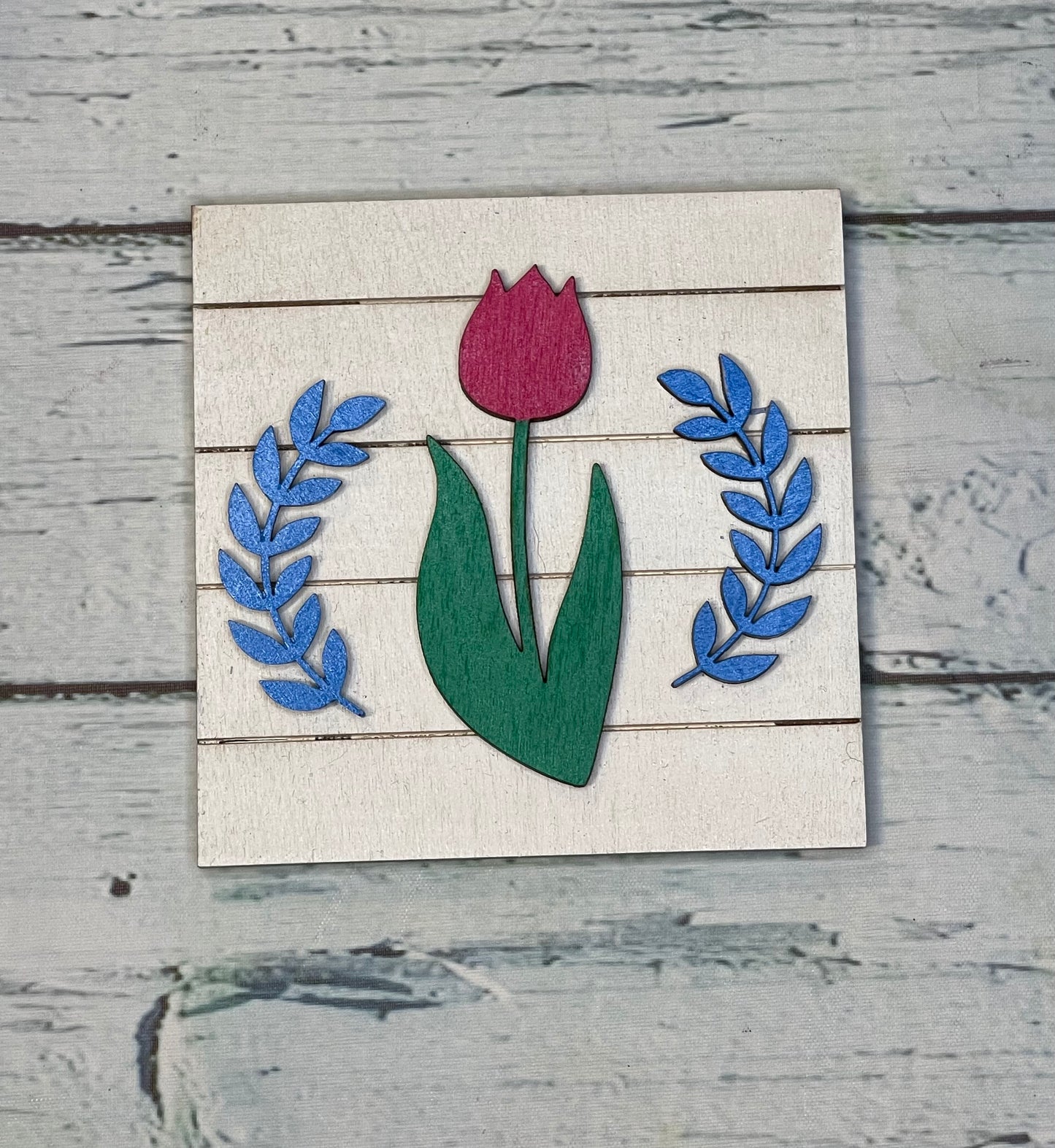 Spring themed Ladder Inserts Paint Party