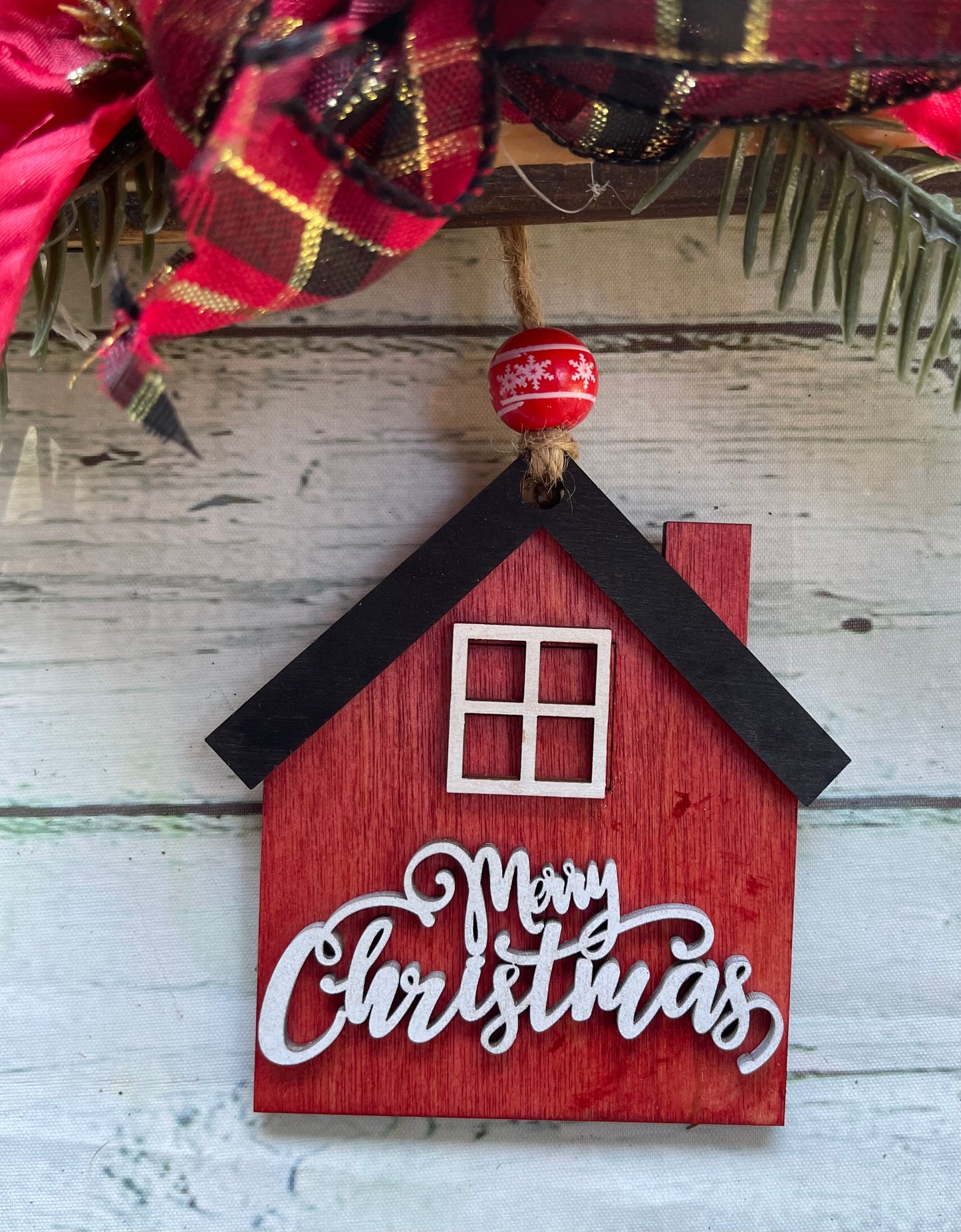 "Merry Christmas" House Ornament