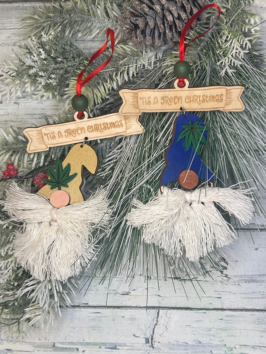 It’s a Green Christmas Gnome Ornament