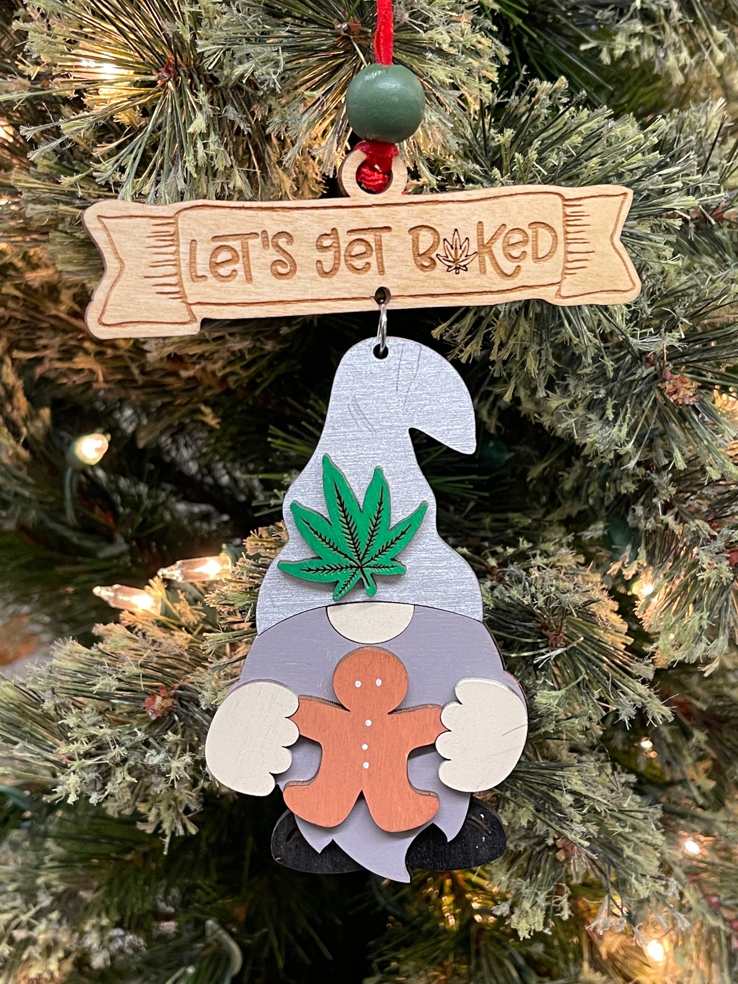 Let’s Get Baked Ganja Ornament