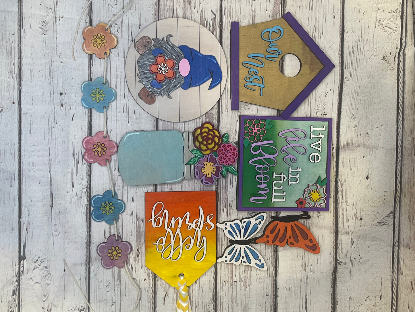 Spring Butterfly Tier tray set