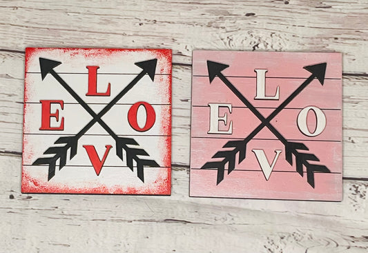 Love Arrow square inserts