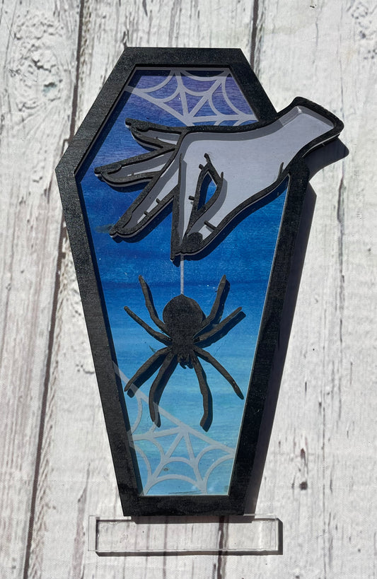 Lighted Spider Coffin Hand