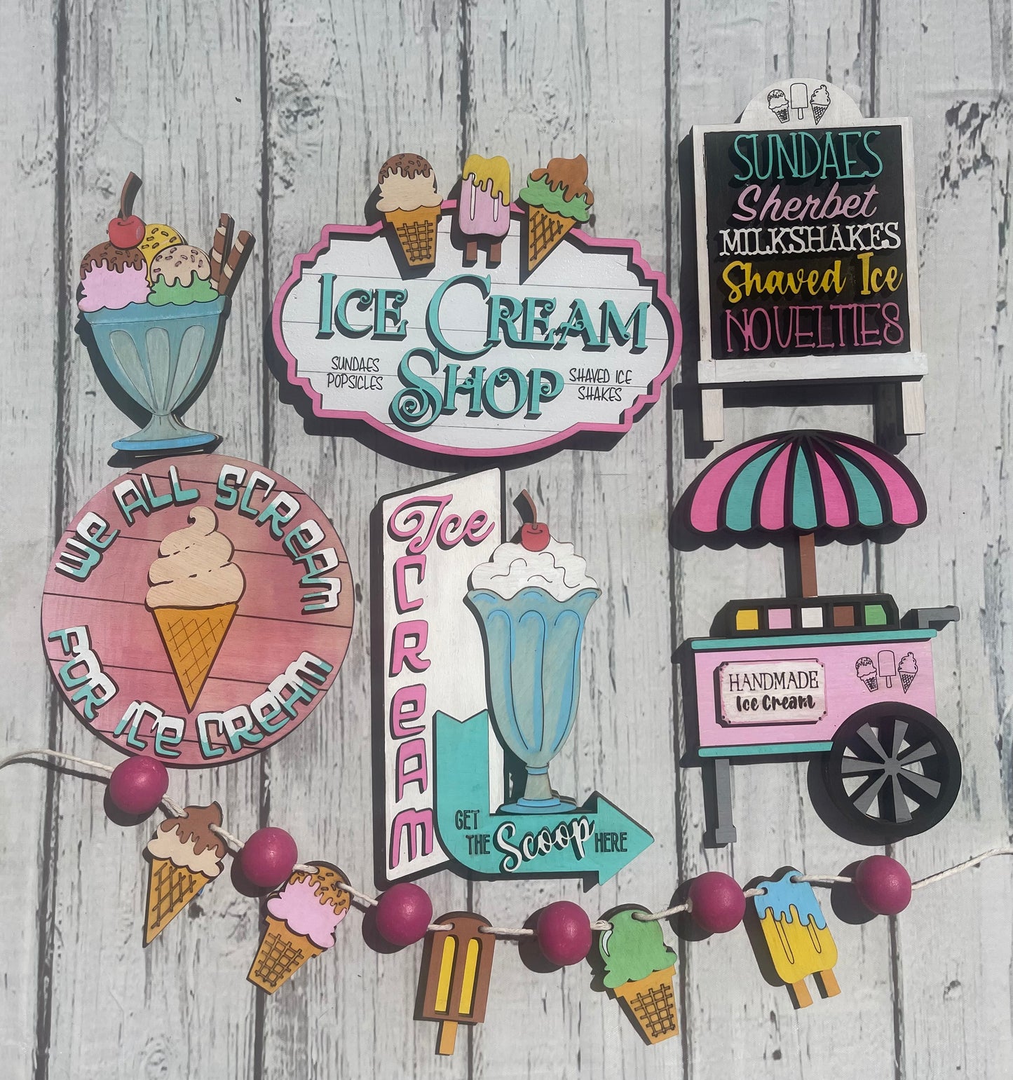 Vintage Ice Cream Tier Tray