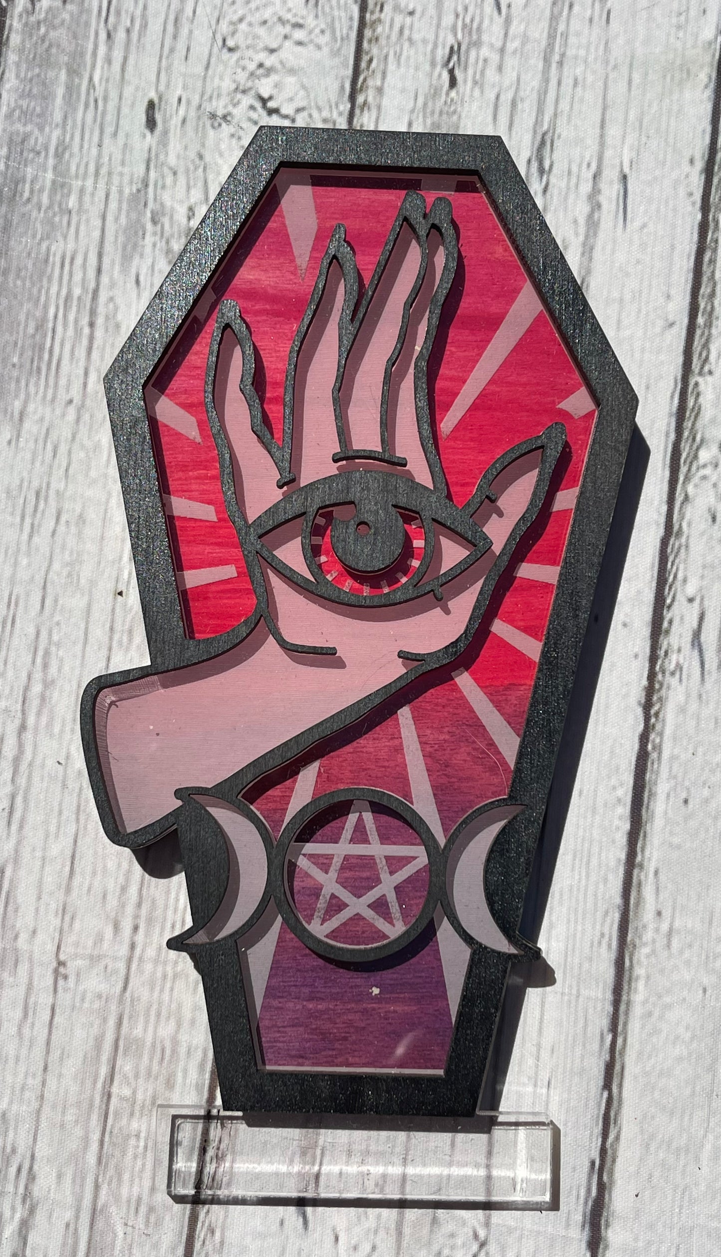 Lighted All Seeing Eye Coffin
