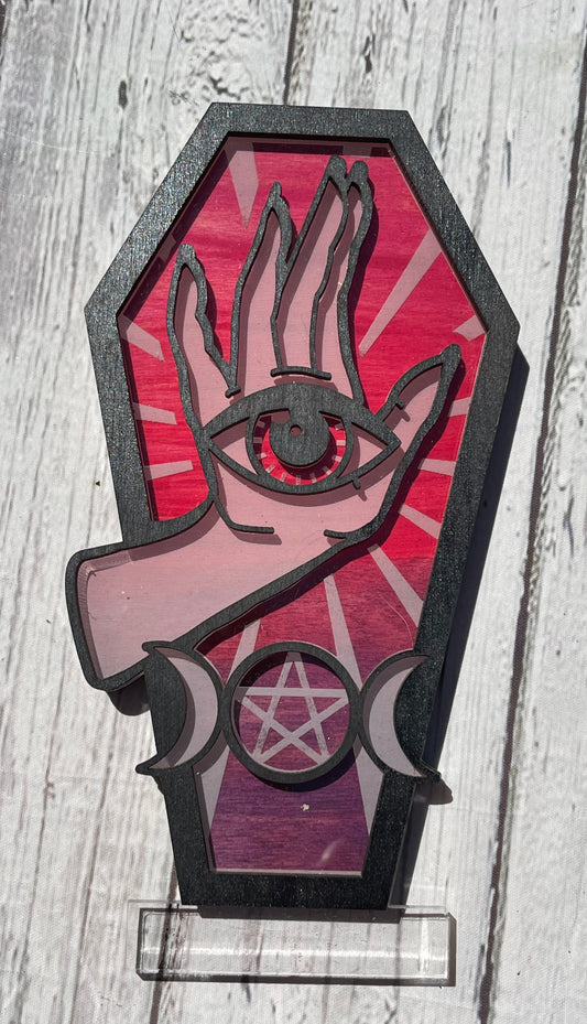 Lighted All Seeing Eye Coffin