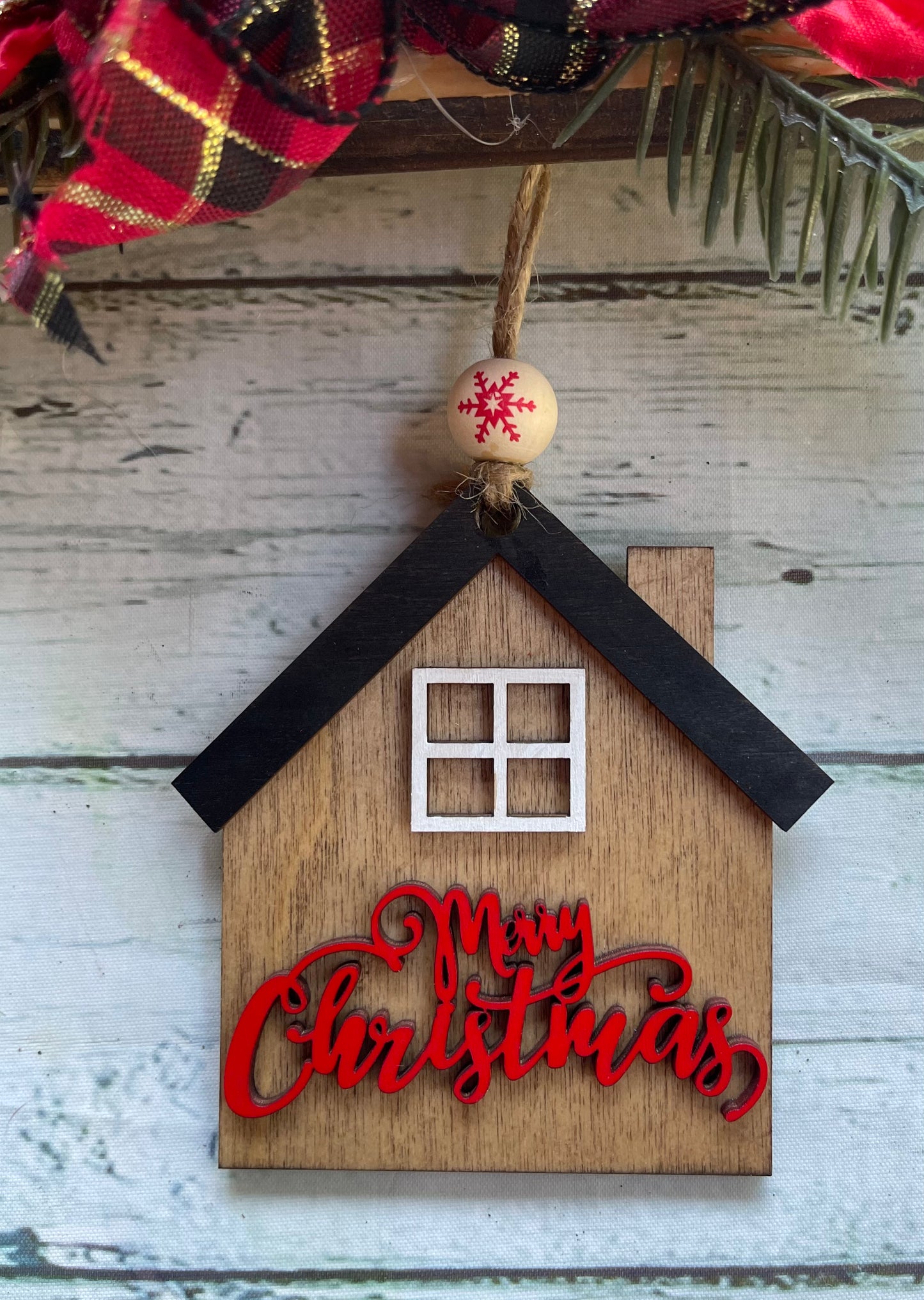 "Merry Christmas" House Ornament