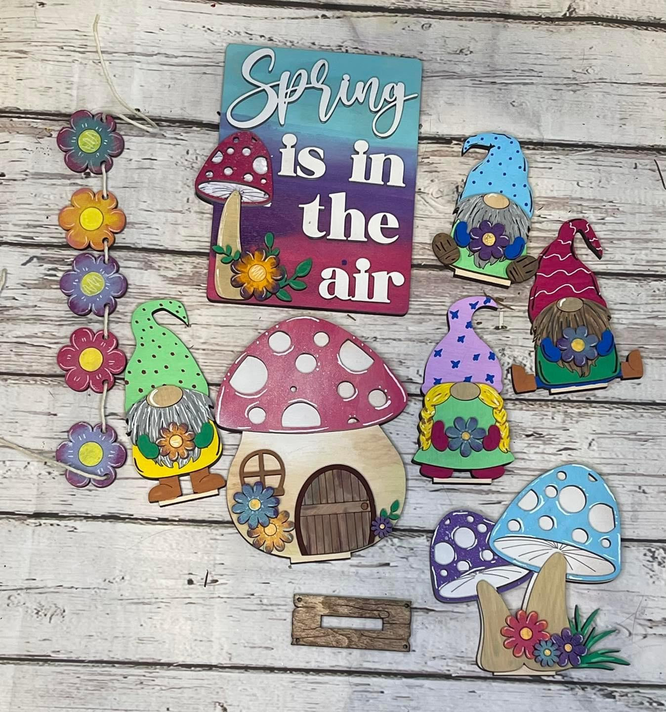 Spring Gnome Tier Tray Paint Party