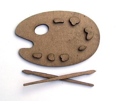 Paint Palette Chipboard mash