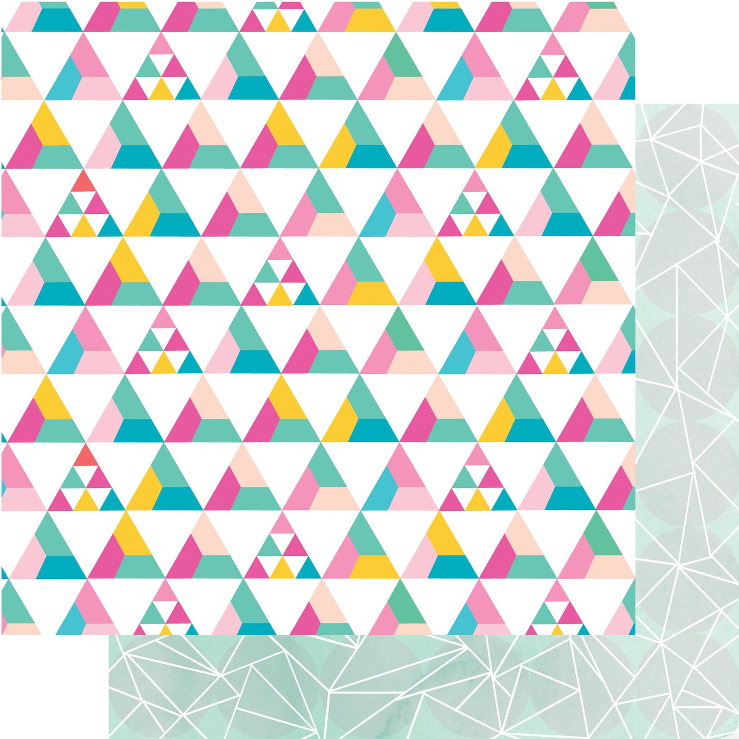 Clouds- Triangle Blocks/Circle Abstract