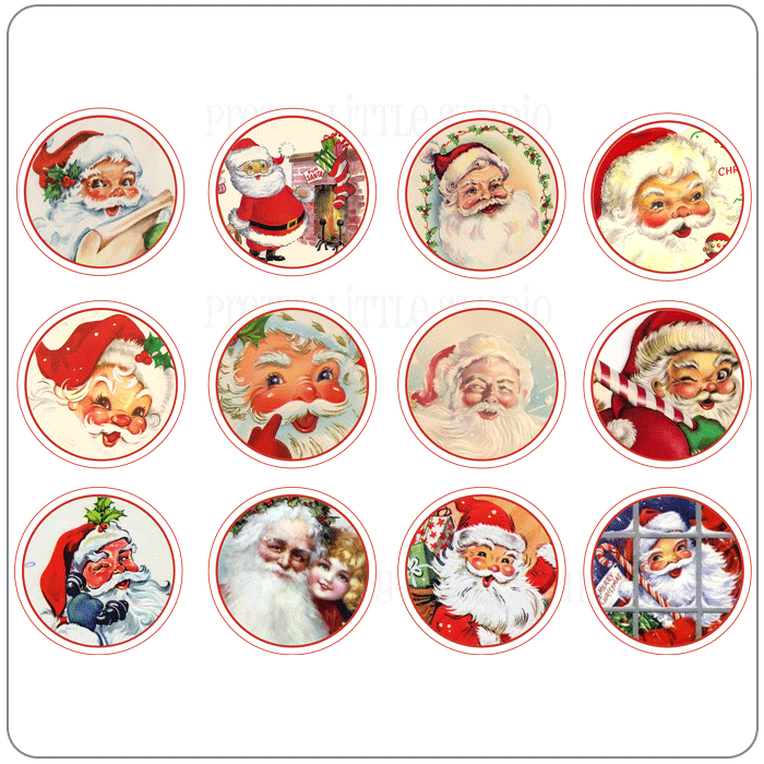 Santa Claus Vintage Circle