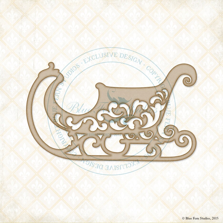Winter Sleigh Chipboard